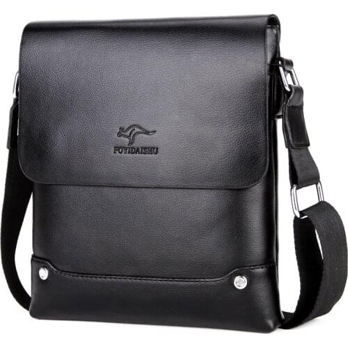 Kangaroo Luxury Brand Vintage Messenger Bag Men Leather Shoulder Bags Business Crossbody Bags For Men Handbags Small Briefcase