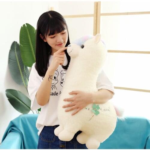 Cute 100cm White Alpaca Llama Plush Toys Doll Animal Stuffed Animal Dolls Soft Plush Alpacasso For Kids Birthday Gifts