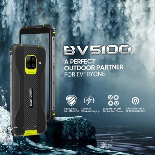 Blackview BV5100 5.7 inch 4+128G 1.8GHz Octa-Core Standard Smartphone Rugged Mobile Phone