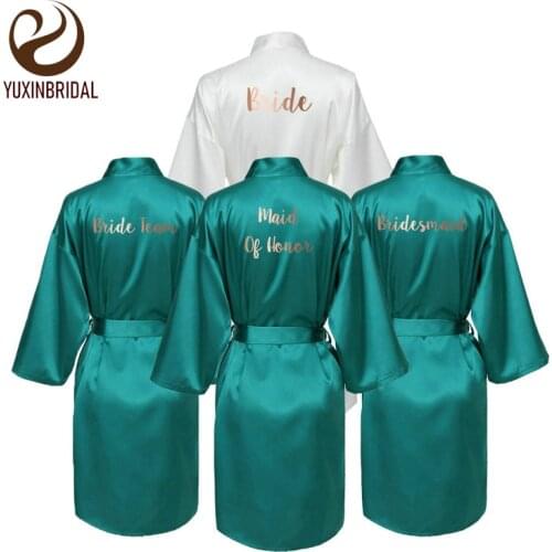 Sleepwear robe Green Satin Silk Bride Robe Wedding Robe Bridesmaid Bride Dressing Gown Bridesmaid Robes Bridal Robes