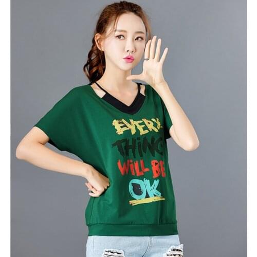 Hole T Shirt Women 2018 Summer Cotton Print Top Womens Short Sleeve T Shirts Harajuku BF Tee Shirt Femme Tops Camisetas Mujer