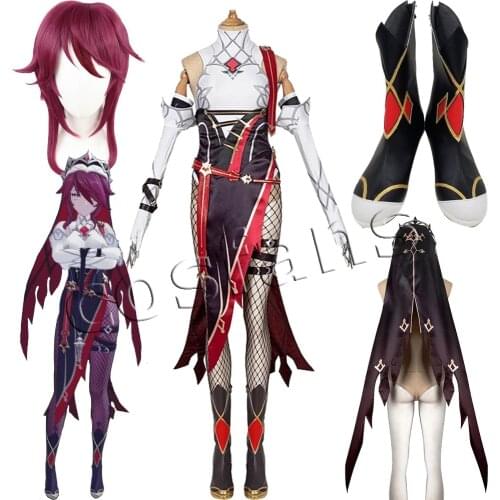 Genshin Impact Rosaria Cosplay Costume Game Suit Dress Uniform Costumes For Women Outfit Cosplay Halloween Rosaria Cosplay Wigs