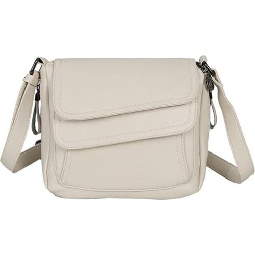 Winter White Handbag Soft Leather Luxury Handbags Women Bags Designer Female Shoulder Messenger Bag Mother Bags For Women 2021