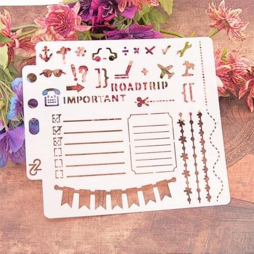 14.1*13 notepad scrapbook stencils spray plastic mold shield DIY cake hollow Embellishment printing lace ruler Easter