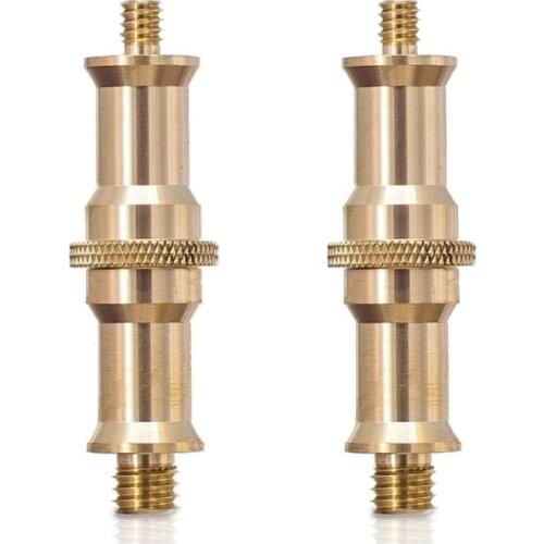 2Pcs 1/4 3/8 Spigot Stud Male Adapter Metal Camera Screw Photograph Hand Tool for Flash Light Tripod Accessories C7AA