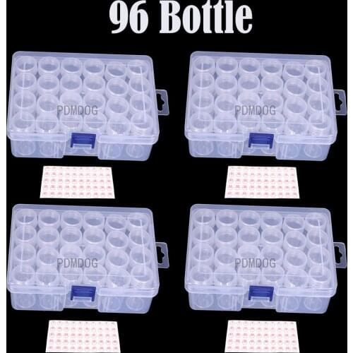 24/60/76 Grids Diamond Painting Accessories Tool Plastic Transparent Storage Box for Rice Beads Jewelry Nail Art DIY Beaded Stor