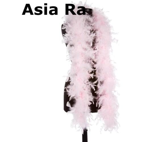 80g pink Clothing Accessories Turkey Feather Multi Color Strip Fluffy Boa Happy Birthday Party Wedding Decorations Supplies 5pc