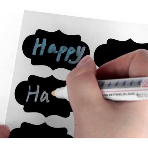 90Pcs/Set Waterproof Chalkboard Kitchen Spice Label Stickers Home Jam Jar Bottle Tags Blackboard Labels Stickers With Marker Pen