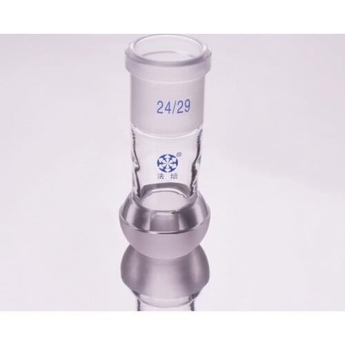 Glass reducing adapter, 35mm O-ring to Standard ground mouth,Glass Joint,Upper grinding 24/29,Lower ball grinding 35/20