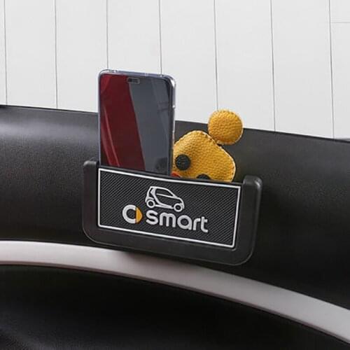 Car Storage Box Universal Mobile Phone Holder Storage Bag For smart fortwo forfour 450 451 453 Automotive Styling Accessories