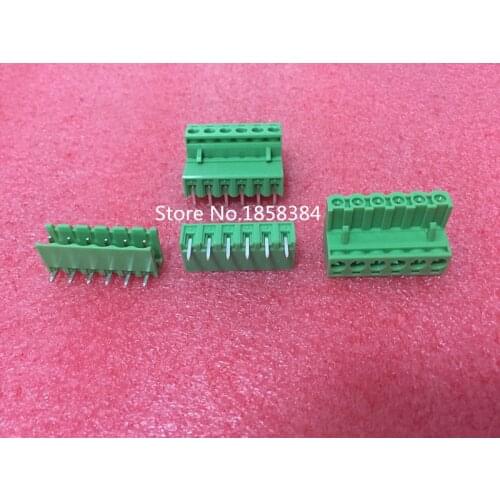 FREE SHIPPING 100PCS 2EDG-5.08-6P + 2EDGV-5.08-6P 2EDG 2EDGV 6Pin 5.08mm Straight Pin Plug-in Screw Terminal Block ROHS