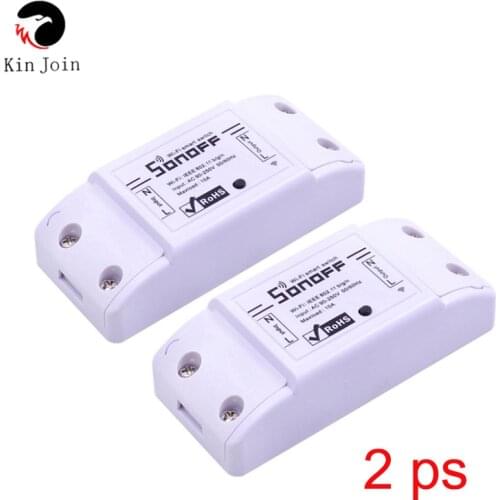 2pcs SONOFF Basic Smart Home Wifi Wireless Switch Remote Control Automation Relay Module for Apple Android Smartphones 10A 220V