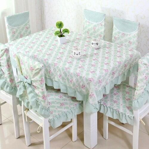 Europe Lace Floral Home Kitchen Party Tablecloth Set Suit Table-cloth Rectangular Round Round Square Table Cloth Chair Cover