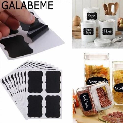 Galabeme 120 Pcs Blackboard Sticker Label for Kitchen Canisters Cute Wall Sticker wedding table number Guest name Sticker
