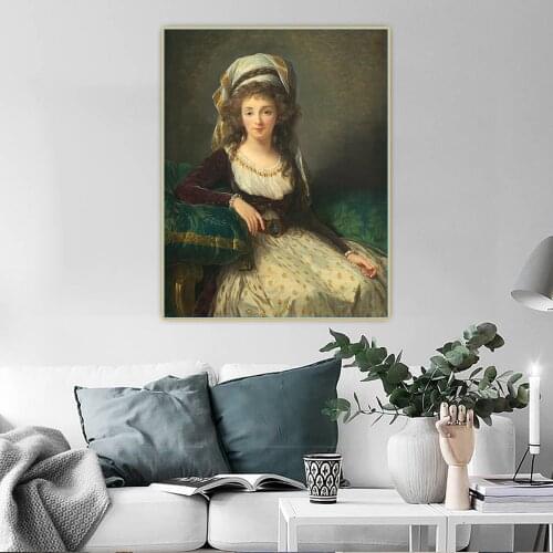 Canvas Oil Painting E.Vigee Lebrun"Madame D Aguesseau De Fresnes"Western Art Decor Poster Artwork Aesthetic Home Decoration