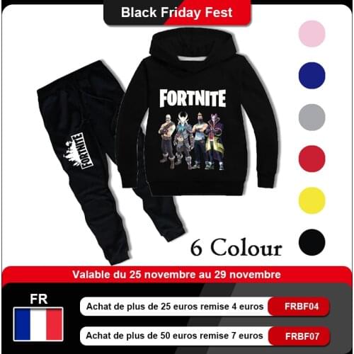 Fortnite Kids Clothes Game Graphics Teenagers Boys Girls Autumn Clothing Sets Long Sleeve Pullovers Hoodies Trousers 2 Pcs Suit