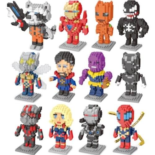 Disney Blocks Cartoon anime Super Heroes Endgame iron man Captain America Spider Toy DIY Building Bouwstenen Speelgoed