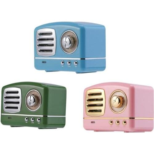 HM11 Mini Bluetooth V4.1 Wireless Retro HIFI Radio Speaker Portable Subwoofer Music Player Support TF card
