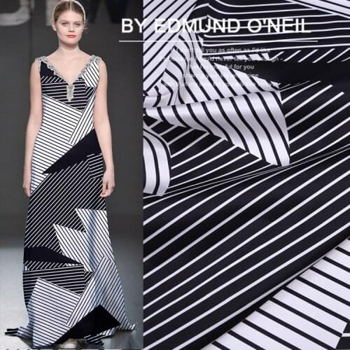 Customized Summer 19mme stretch satin silk printed silk fabric digital printing silk satin silk fashion fabric for dress