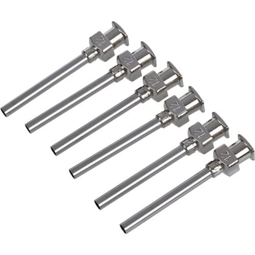 Stainless Steel Luer Lock Dispensing Needle Tip, 12 Gauge, 2.05mm ID x 2.8mm OD, 1" Length (Pack of 6)