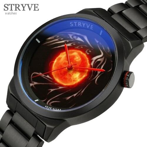 STRYVE Relogio Masculino Watch Men Luxury Brand Mens Fashion Casual Watches Male Military Quartz Wristwatches erkek kol saati