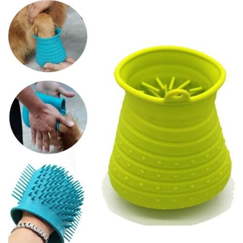 New Portable Dog Paw Cleaner Cup Pet Cleaning Brush Dog Foot Cleaner Silicone Dog Foot Washer Accessories Durable Pet Bath Brush
