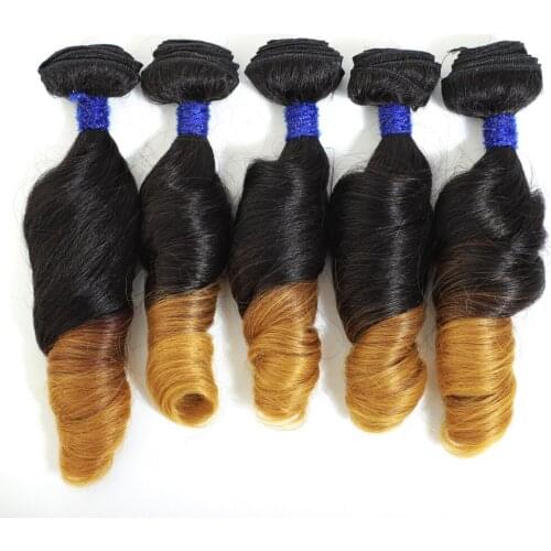 Ombre Romance Hair 14 inch 5Pieces/lot 240g One Pack Full Head weave Good Quality Synthetic Hair Loose Curl Free Shipping