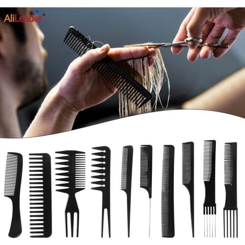 Alileader 10PCS/Set Hairdressing Combs High Quality Hair Comb Brush Hairdresser Accessories Professional Salon Tools Hairbrush