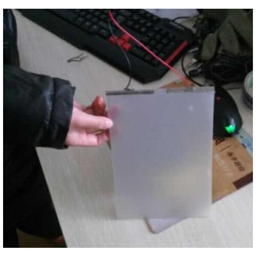 DfLabs white PDLC Switchable smart film sample is about 21cm*15cm or 8" * 5" for A5 size for rear projection screen film