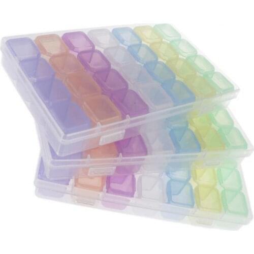 3Pcs Plastic Jewelry Organizer Container Storage Box Single Mini Plastic Storage