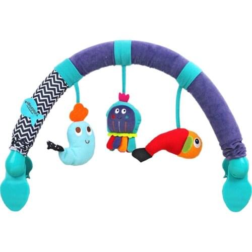 Baby Crib Hanging Toys Arch Pendant Animal-shape Toy Bed Crib Rattles Seat Plush Stroller Mobile Gifts Stroller Accessories