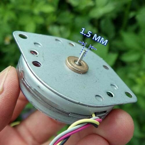 Portescap DC 12V 3.6 Degree 44mm Ultra-thin Round 2-phase 4-wire Stepper Motor Mini Stepping Motor 0.5 Module 10T Copper Gear