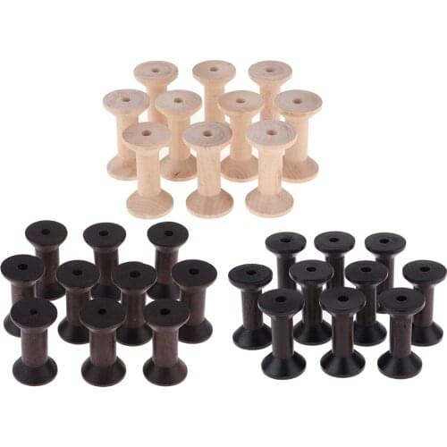 10 Pieces Of Empty Wooden Spool For Wire Spools, Thread Spool Made Of Wood 3.5 X