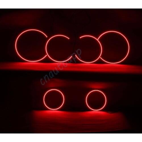 RGB Angel Eyes Multi-Color LED Ring DRL Car Headlight Fog Lamp Angel Eyes Wireless RF For Jeep Grand Cherokee 2010 LAREDO