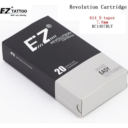 RC1407RLT EZ Tattoo Needles Revolution Cartridge Round Liner #14 0.40mm X-taper 7.0mm for System machines and grips 20 pcs/lot