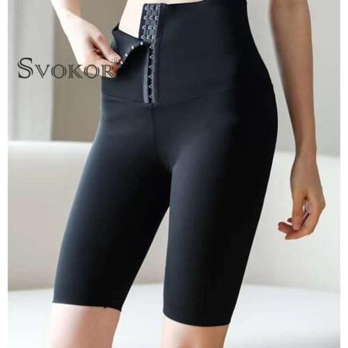 SVOKOR Seamless Hip Lift Five-Point Leggings Elasticity Plasticity Fitness Pants High Waist Breasted Yoga Shorts