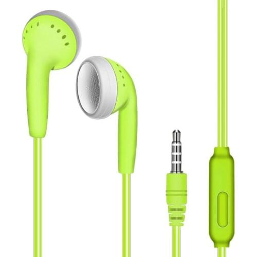 In Ear Mobile Phone Headphone Subwoofer Flat Earplugs Earphones With Microphone 3.5mm Straight Jack Stereo Audio Headsets