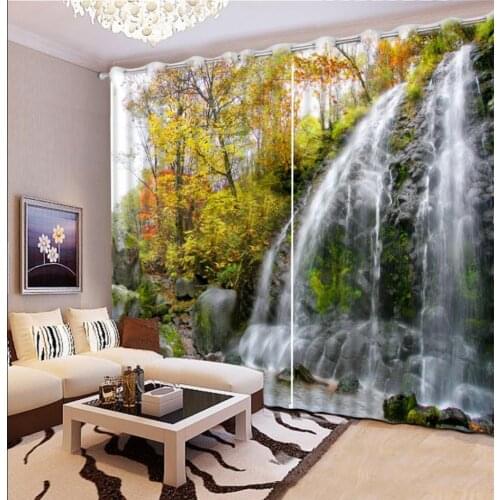 Waterfall curtains Luxury Living Room Curtains 3D Curtains For The Bedroom Kitchen Modern Window scenery curtains