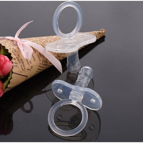 1 PCS Solid Soft Transparent Baby Pecifier Safety Silicone Breast Real Sense Cute Babies Silica Gel Material Nipple
