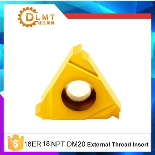 10pcs 16ER 18NPT DM20 Thread Turning Tool Insert Yellow or Black 16ER Insert for CNC Lathe External Thread Cutting Tool Holder