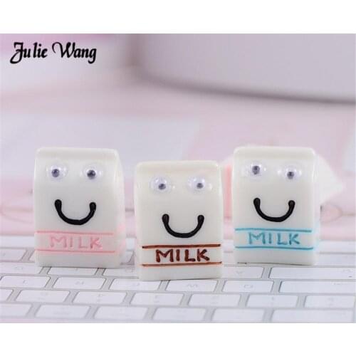 10pcs Cartoon Mixed Resin Milk Bottle Flatback Cabochon Slime Hair Accessory Craft Scrapbook Decor DIY Findings 13*18mm