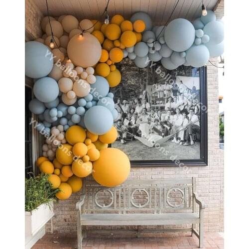 149pcs Latex Balloons Jungle Party Balloon Chain Macaron Blue Apricot Ginger Global Garland Balloon Birthday Party Wedding Decor