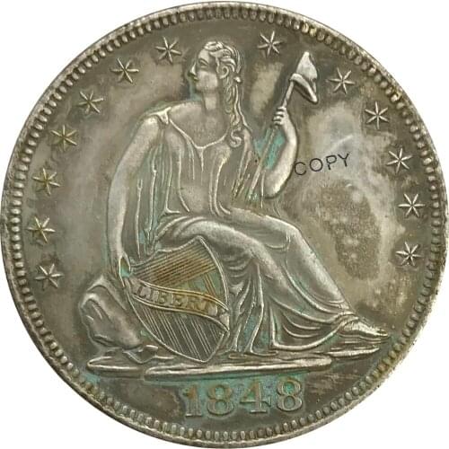 1848 O United States Half Dollar Cupronickel Plated Silver Collectibles Copy Coin