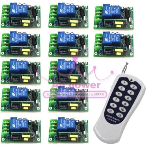 2016 New Product 85V~250V Wide Voltage Range 110V 30A 1CH Universal RF Wireless Remote Control System Free Shipping