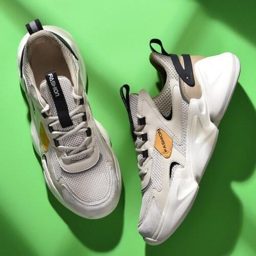 2021 Stylish Men Running Athletic Shoes Mesh Breathable Anti-skid Sneakers Outdoor Quality Jogging Shoes