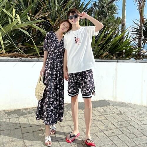 2125# New beach holiday style matching outfit couples clothes couples clothing