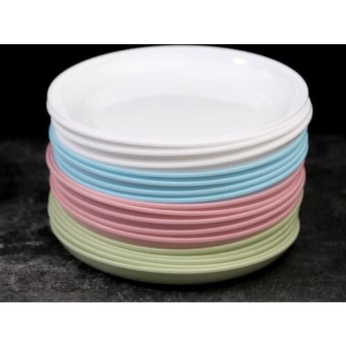 4Pcs Plastic Food Dish Plates Dishes Sets Fruit Tableware Creative Design Plate Steak Salad Fruit Cake Sushi Storage