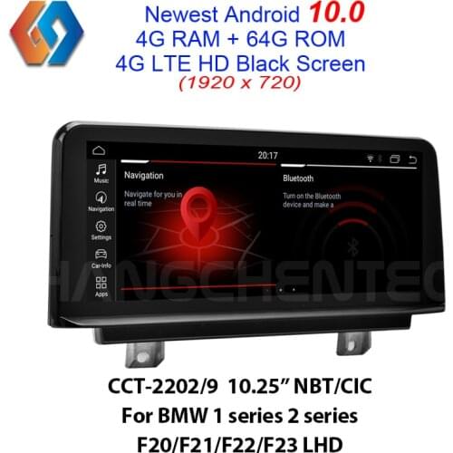 Car GPS Touch Screen 64G Android 10 For LHD BMW F20 F21 F22 F23 NBT CIC Support All OEM Functions and Features Built-in BT WiFi