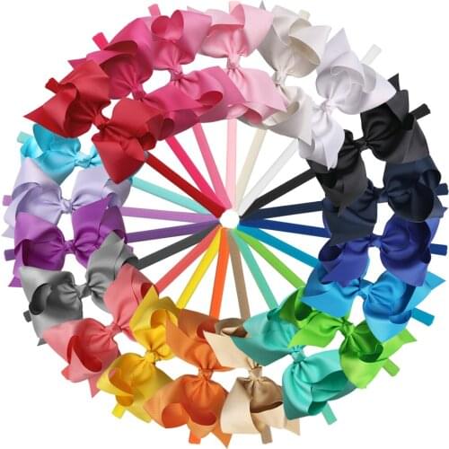 20pcs/lot 6inch Butterfly Hair Bows With Elastic Nylon Hair Band For Girls Luxury Hair Bows With Headband Girls Hair Accessories