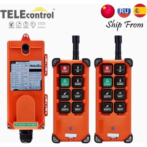 Free Shipping Industrial Remote Control Switch F21-E1B 2 Transmitters 1 Receiver 8 Buttons for Truck Hoist Crane